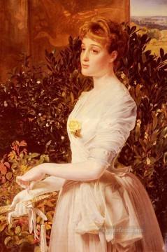 ジュリア・スミス・コールドウェルの肖像画 ビクトリア朝の画家アンソニー・フレデリック・オーガスタス・サンディス Oil Paintings